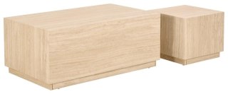 Zestaw 2 stolików kawowych Dice trawertyn