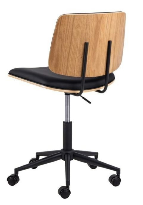 Fotel biurowy Owen czarny/ dąb