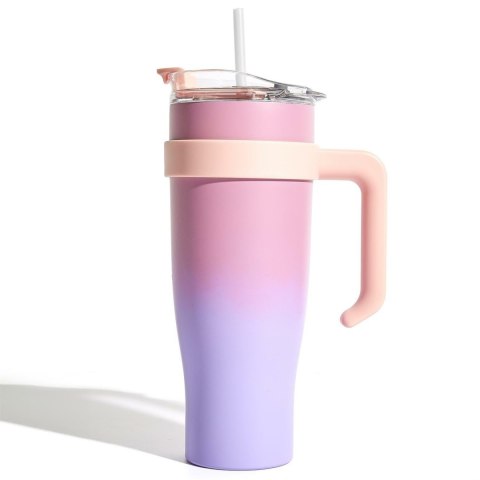 Kubek termiczny Miami Tie-Dye fioletowy/ różowy