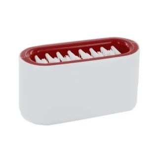 Szczotka do czyszczenia sztućców z przyssawką czerwony