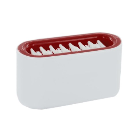 Szczotka do czyszczenia sztućców z przyssawką czerwony