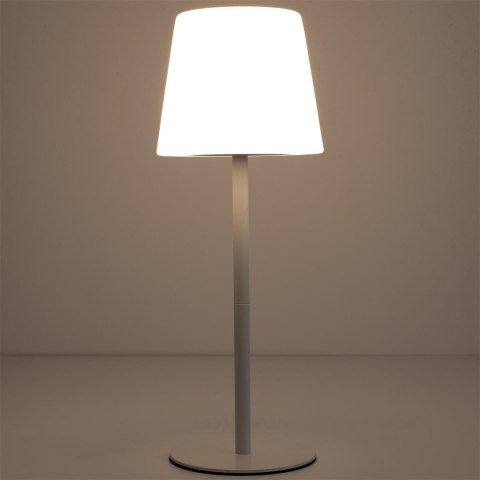 Lampa stołowa USB biała