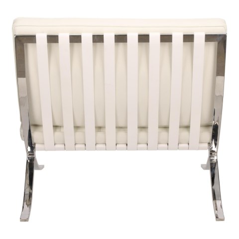 Fotel BA1 skóra naturalna biała