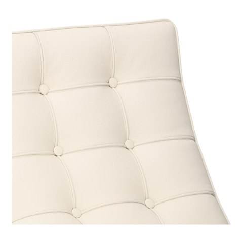 Fotel BA1 skóra naturalna biała