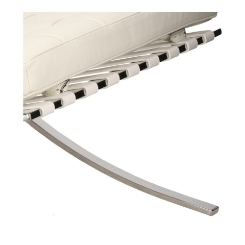 Fotel BA1 skóra naturalna biała