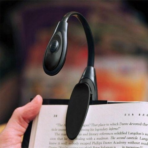 Lampka z klipsem do czytania różowa