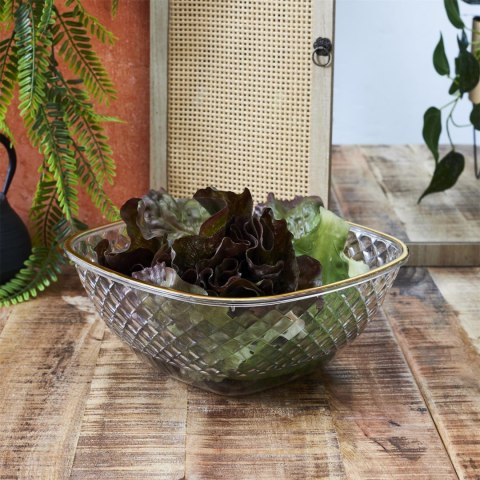 Miska Mirage 25,6cm złoty brzeg plastikowa