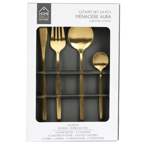 Zestaw sztućców Gilded złote na 6 osób