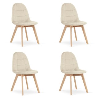 Krzesło BORA - beż aksamit x 4