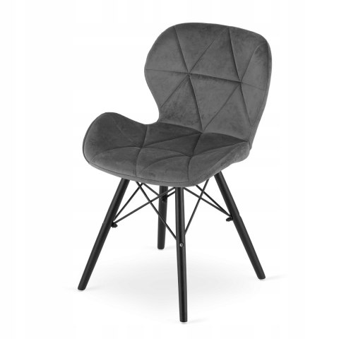 Zestaw stół okrągły TODI 80 jesion + 3 krzesła LAGO szare