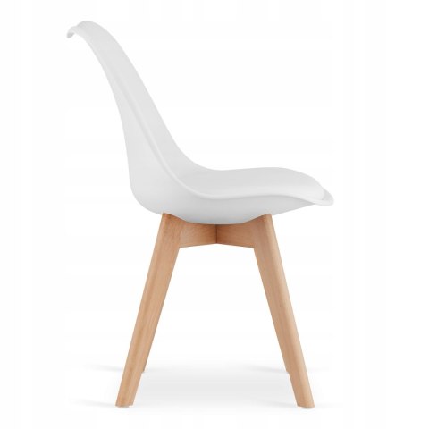 Zestaw stół prostokątny 120x80 dąb sonoma + 4 krzesła MARK białe