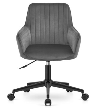 Fotel obrotowy ROXY - ciemny szary aksamit