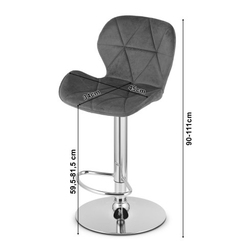 Hoker WEST - ekoskóra biały / baza chrom x 2