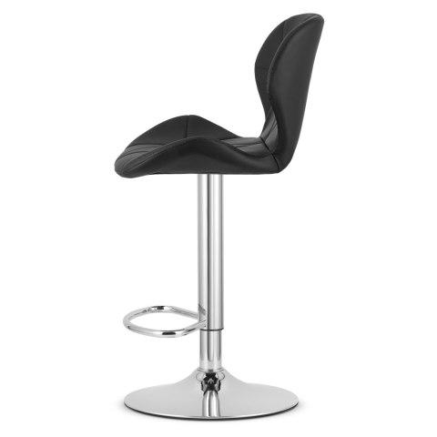 Hoker WEST - ekoskóra czarny / baza chrom x 2