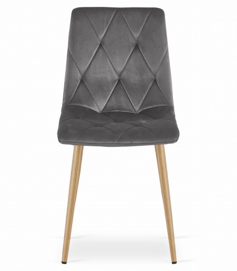 Zestaw stół NP 120x80 Dąb Sonoma + 4 krzesła LIBRA szare