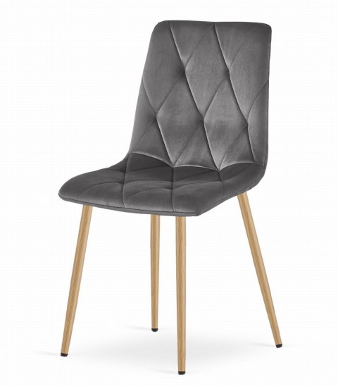 Zestaw stół NP 120x80 Dąb Sonoma + 4 krzesła LIBRA szare