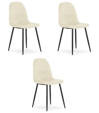 Krzesło COMO - beż aksamit x 3