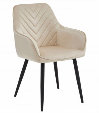 Krzesło NANA - beż aksamit / nogi czarne x 1
