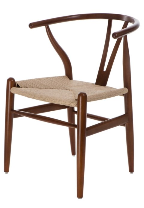 Krzesło Wicker Naturalne brązowe cieme i nspirowane Wishbone OUTLET