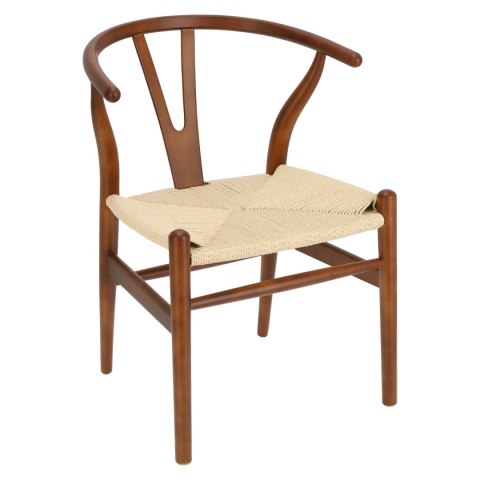 Krzesło Wicker Naturalne brązowe cieme i nspirowane Wishbone OUTLET
