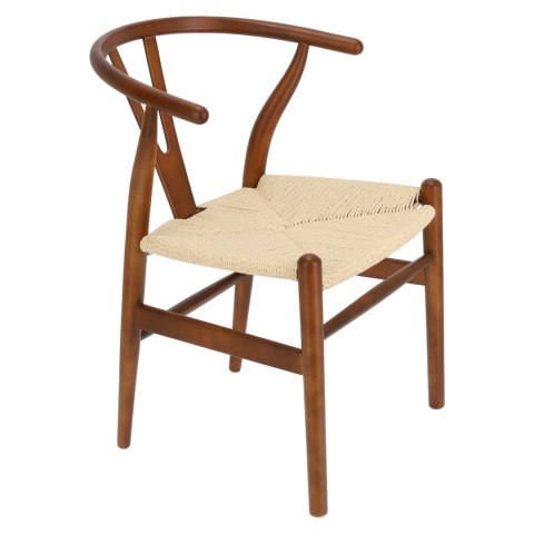 Krzesło Wicker Naturalne brązowe cieme i nspirowane Wishbone OUTLET