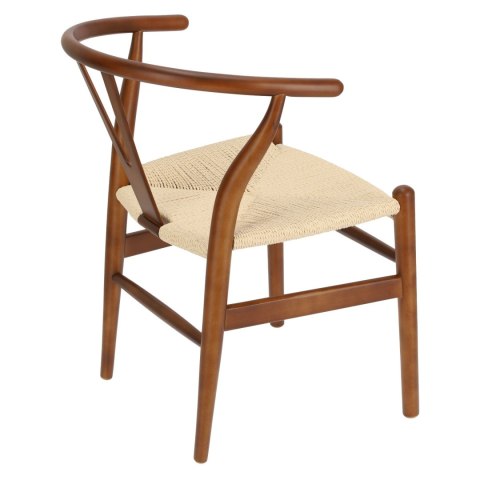 Krzesło Wicker Naturalne brązowe cieme i nspirowane Wishbone OUTLET