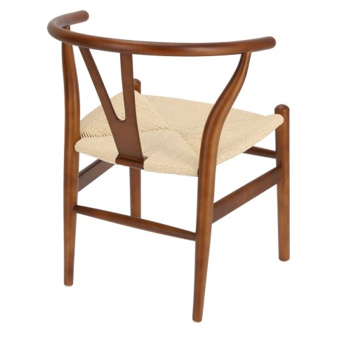 Krzesło Wicker Naturalne brązowe cieme i nspirowane Wishbone OUTLET