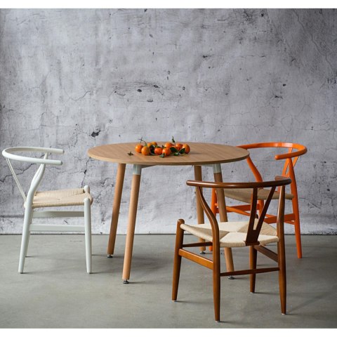 Krzesło Wicker Naturalne brązowe cieme i nspirowane Wishbone OUTLET
