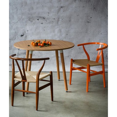 Krzesło Wicker Naturalne brązowe cieme i nspirowane Wishbone OUTLET