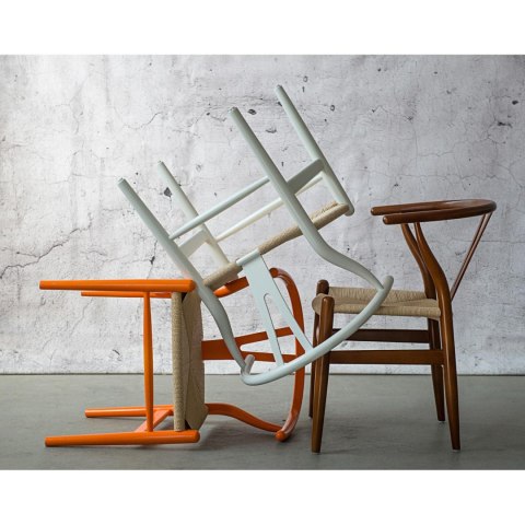 Krzesło Wicker Naturalne brązowe cieme i nspirowane Wishbone OUTLET