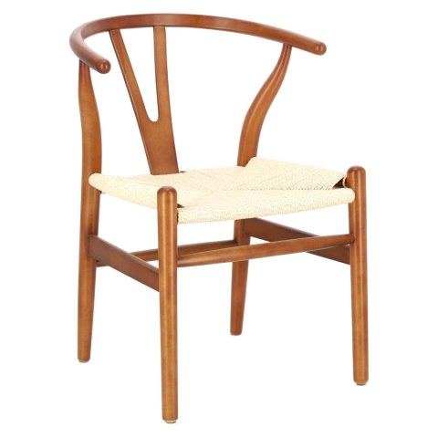 Krzesło Wicker Naturalne brązowe cieme i nspirowane Wishbone OUTLET