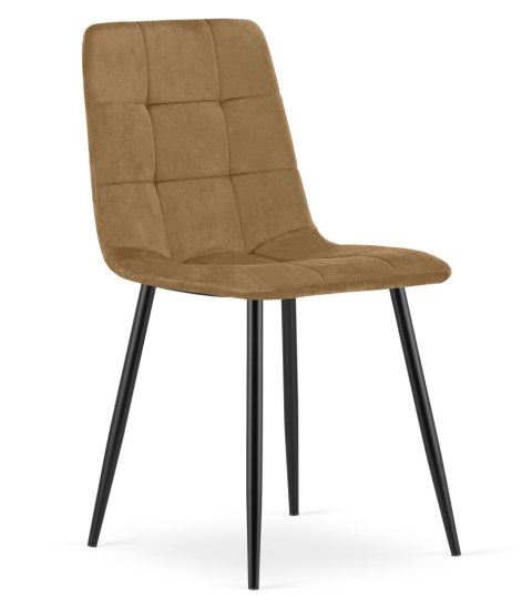 Krzesło KARA - brązowy aksamit / nogi czarne x 2
