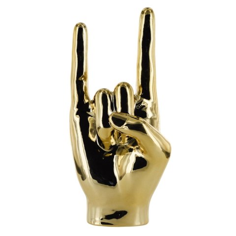 Dekoracja, figurka Dłoń Rock and Roll złota