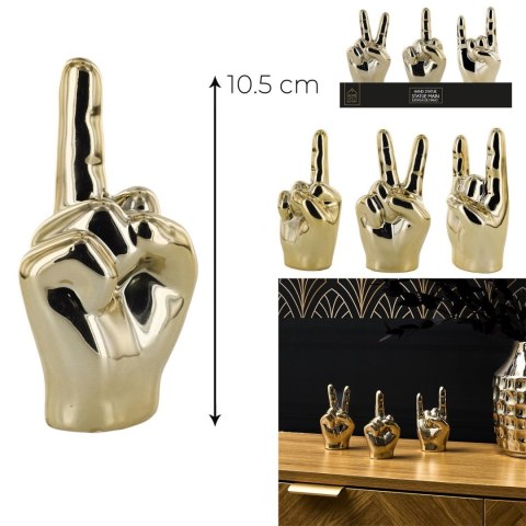 Dekoracja, figurka Dłoń mała Rock and Roll złota