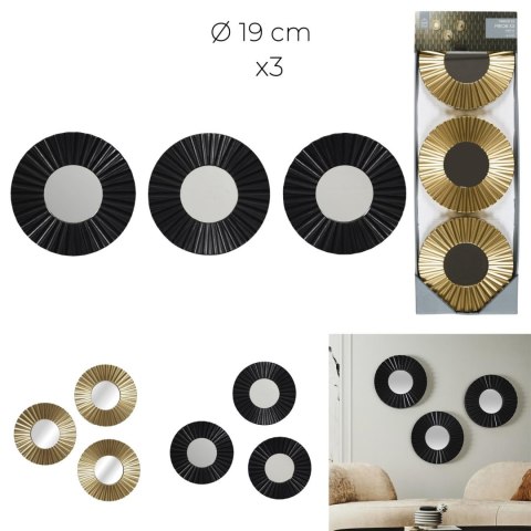 Zestaw 3 luster Origami złote