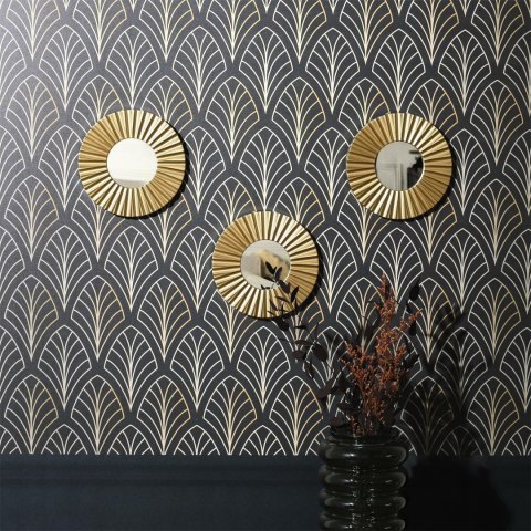 Zestaw 3 luster Origami złote