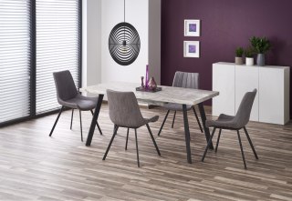 DALLAS stół rozkładany czarny stelaż, blat - marmur