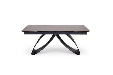 HILARIO stół rozkładany, blat - orzechowy, nogi - czarny