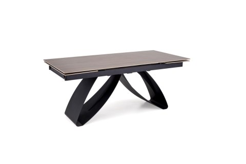 HILARIO stół rozkładany, blat - orzechowy, nogi - czarny