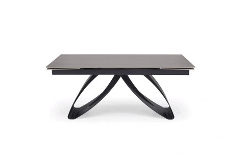 HILARIO stół rozkładany, blat - orzechowy, nogi - czarny