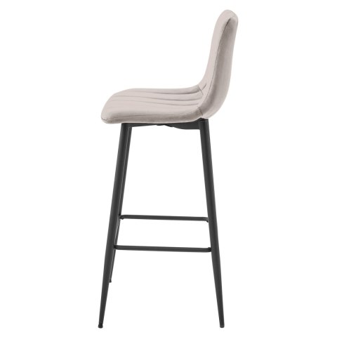 Hoker POZZA - aksamit ciemny beż / nogi czarne x 3