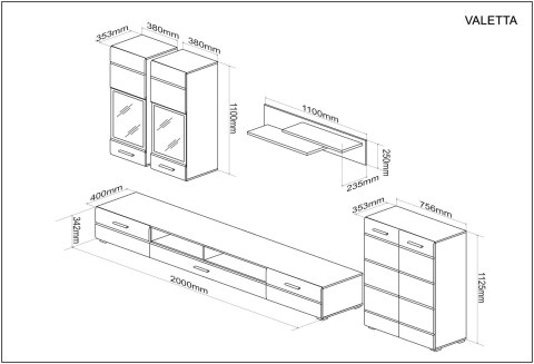 VALETTA zestaw, kolor: kaszmir