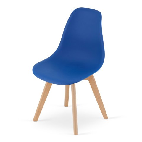 Krzesło KITO niebieskie / nogi naturalne x 1