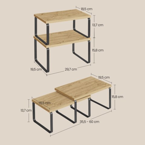 Półki kuchenne 2 szt - artisan -KCS02B88