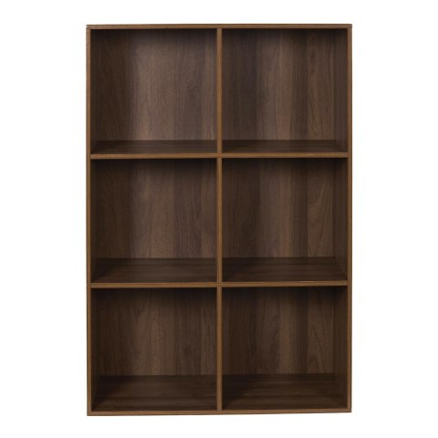 Regał Tiffany 6 półek orzech