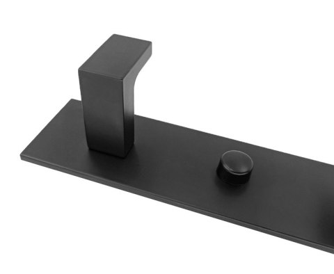 Wieszak ścienny na ręczniki 3 haki - czarny