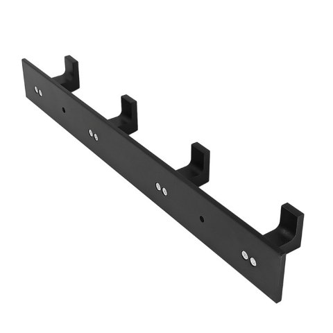 Wieszak ścienny na ręczniki 4 haki - czarny