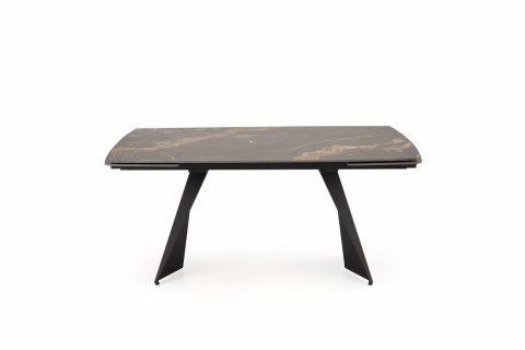 ARMANI stół rozkładany, blat - czarny marmur, noga - czarny