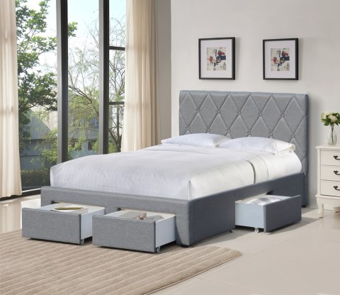 BETINA 120 łożko z szufladami popielaty