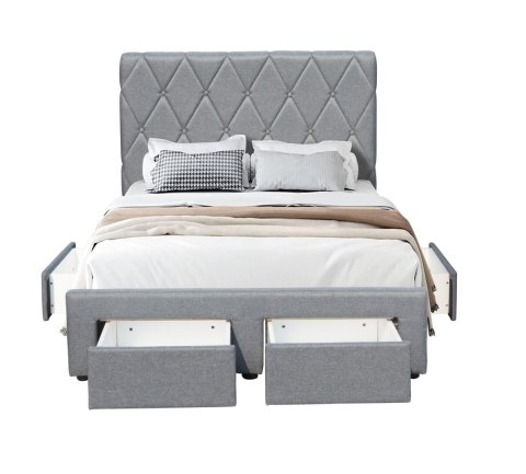 BETINA 120 łożko z szufladami popielaty